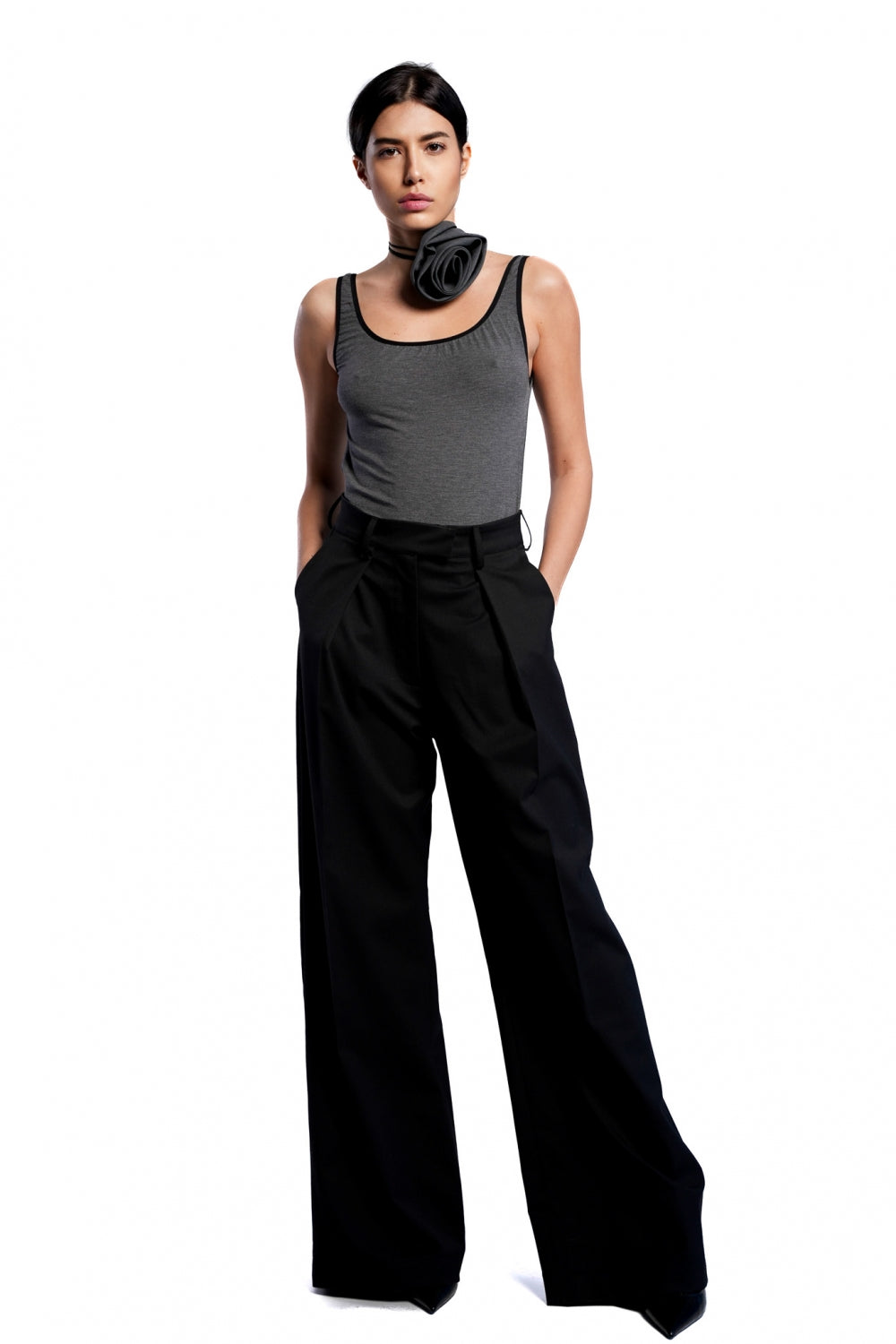 сив потник с черни кантове теадореп