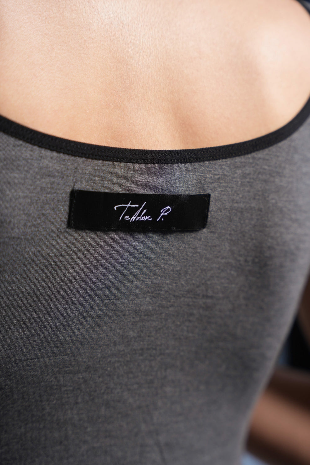 сив потник с черни кантове теадореп