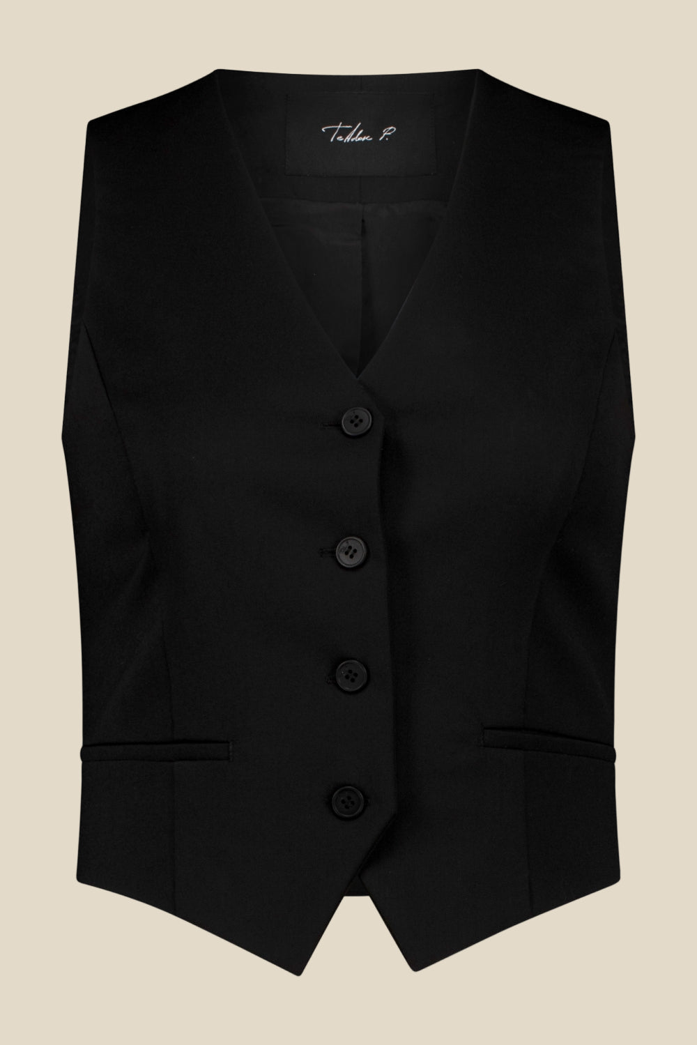 cropped women black wool blazer from the top Bulgarian fashion brand teadorep