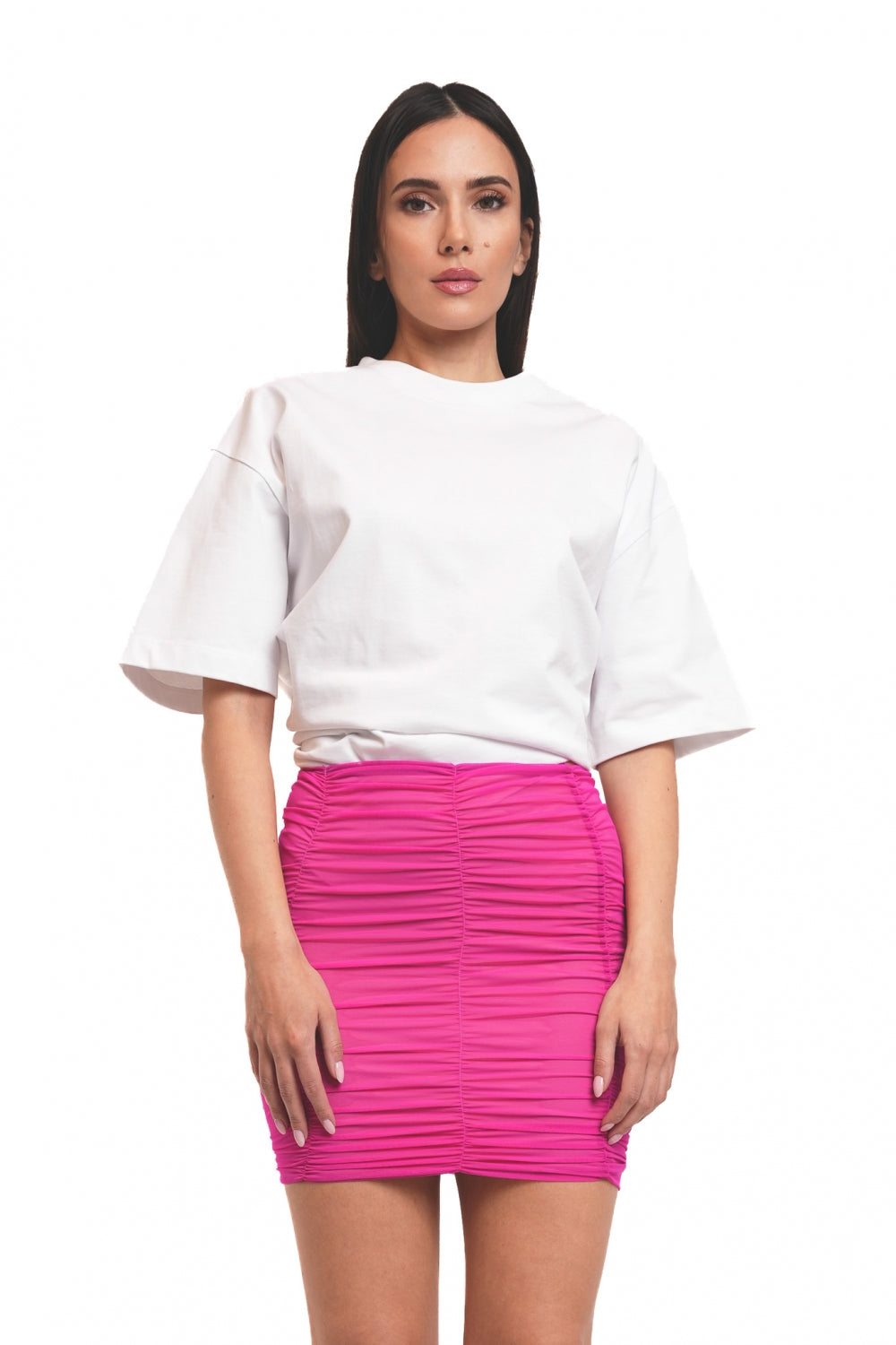 Къса мрежеста пола в цикламено teadorep