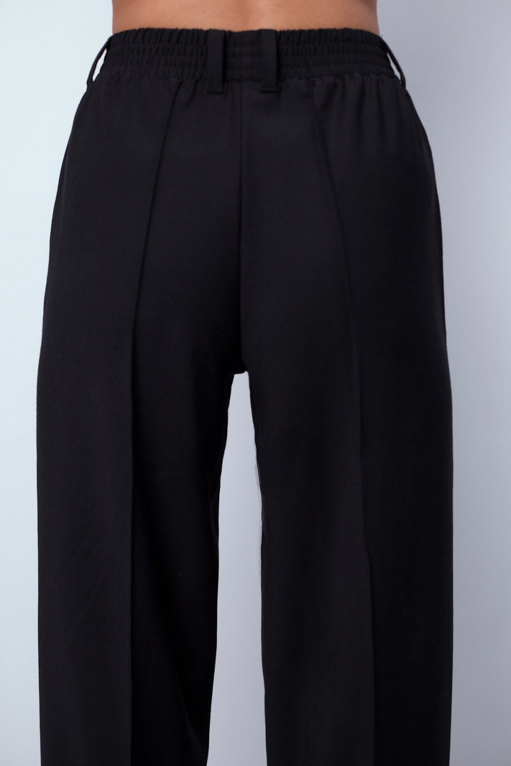 Top trend black trousers with wide legs of the Bulgarian fashion brand for designer clothes TeAdore P