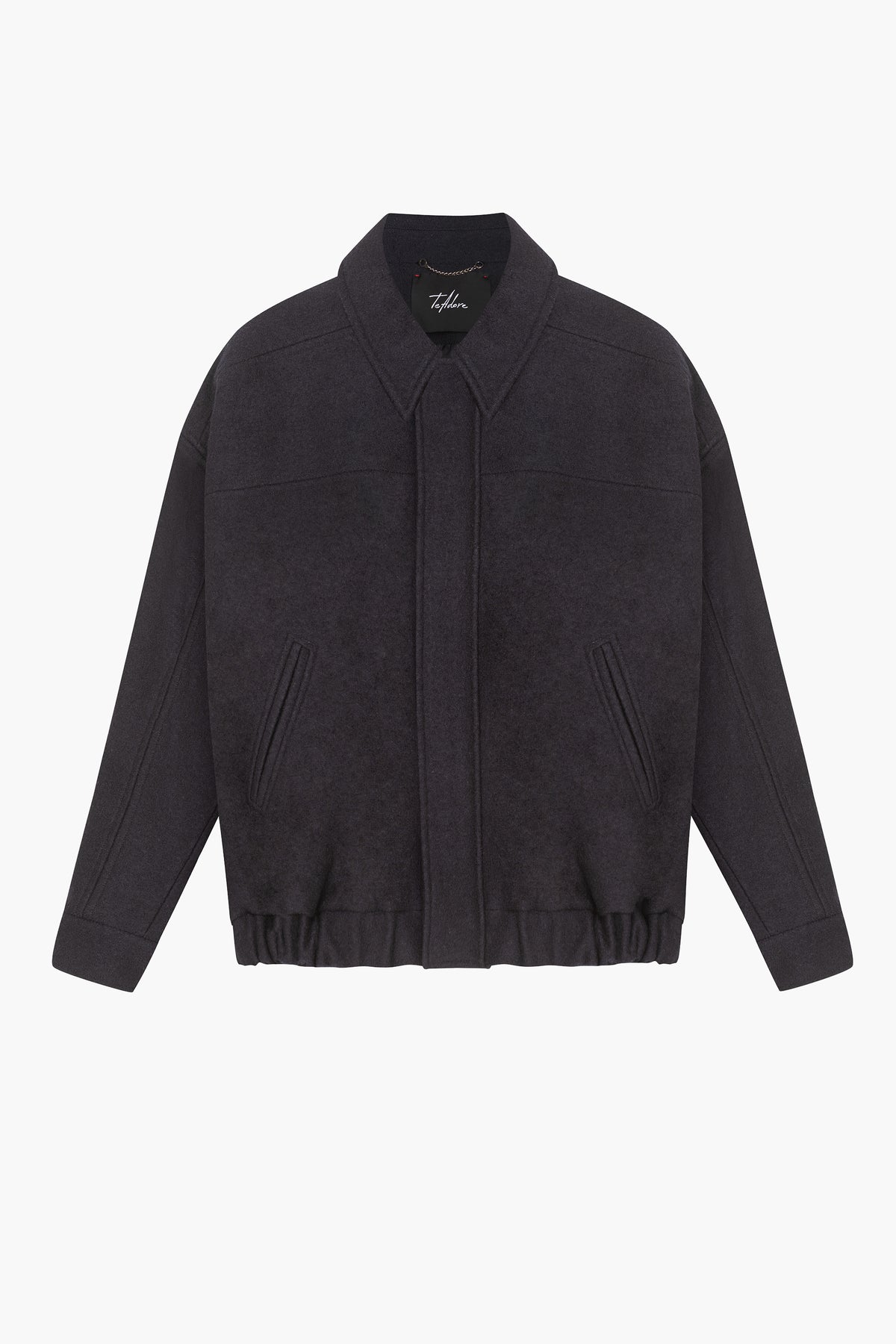 Make a statement with our Blue Bouclé cashmere jacket. Defined by a rich texture, oversized fit, and clean front design. The ultimate blend of structure and comfort.