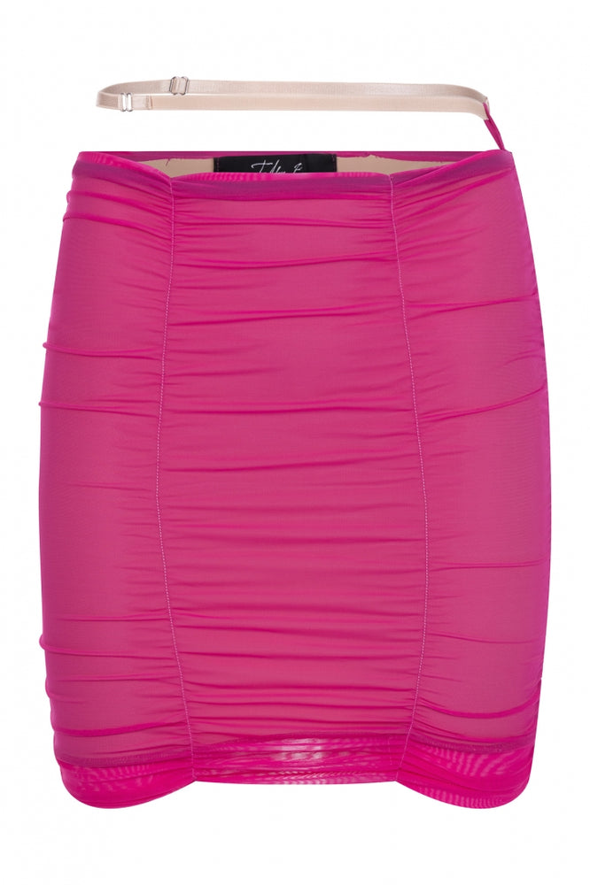 секси мини пола с набори от мрежа на българската модна марка teadore p