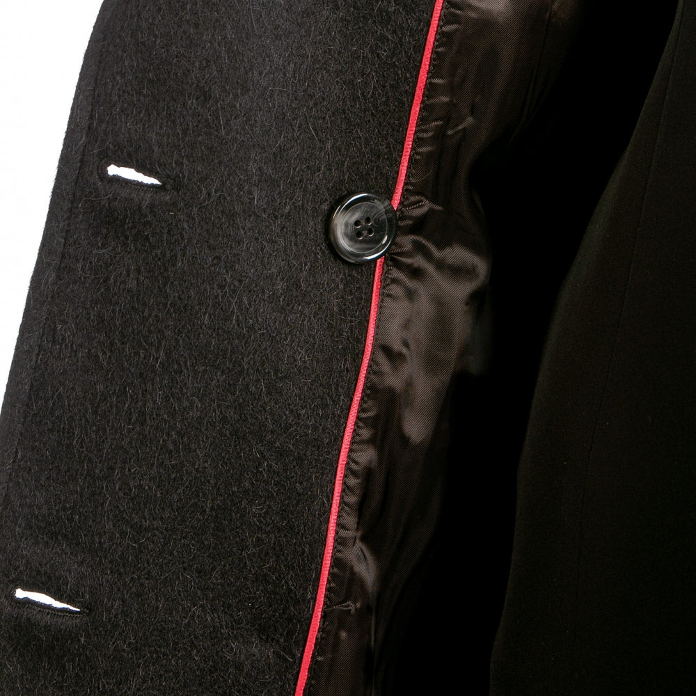 
                  
                    Класическо дамско дълго палто от кашмир в черно на българската модна марка teadore p
                  
                