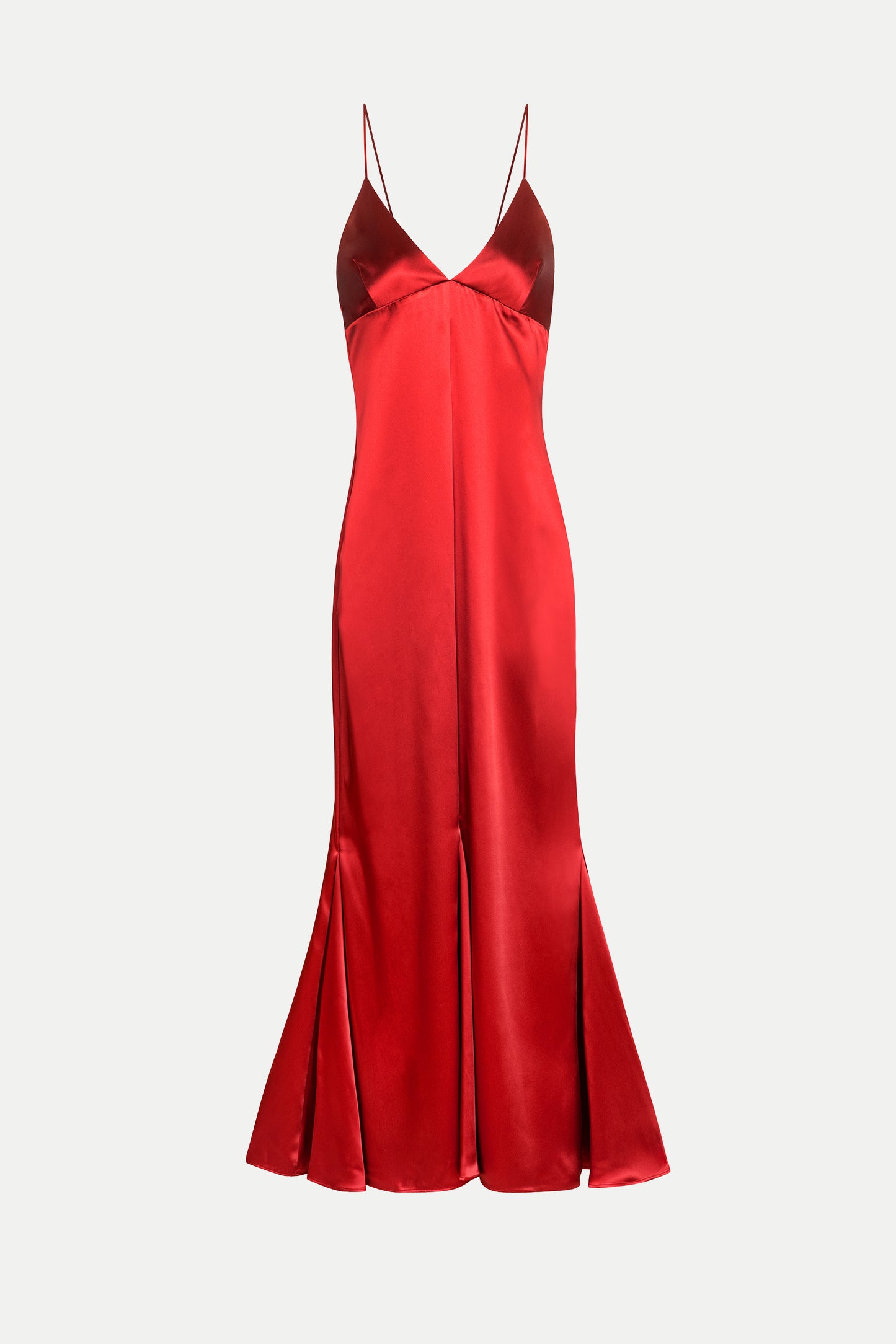 Red silk slip dress teadore 