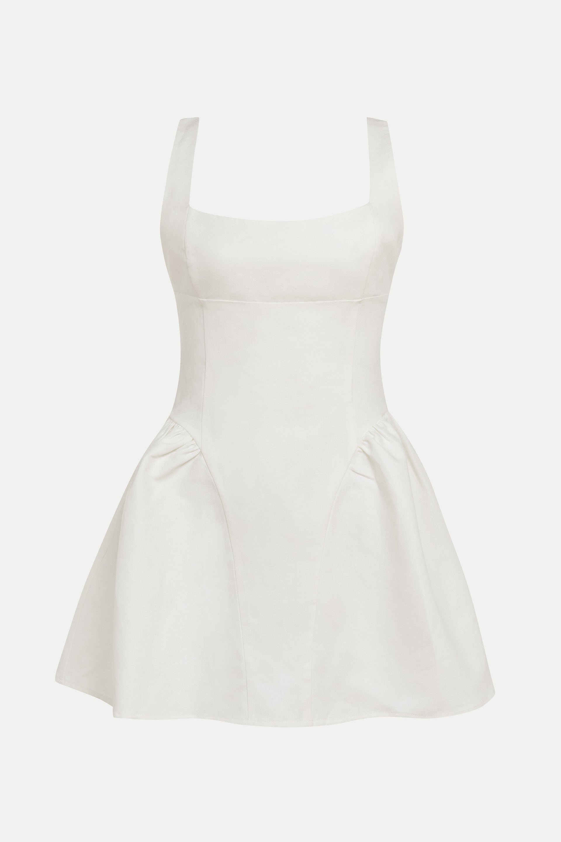 CASSIE WHITE LINEN DRESS | TeAdore